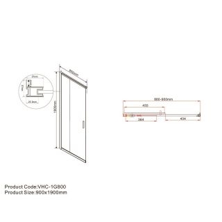 Душевой уголок Vincea Garda VSS-1G9012CLB 120x90 см