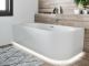 Акриловая ванна Riho Desire Corner Velvet Sparkle System LED Fall 184x84см R 180x84см с аэромассажем и подсветкой заполнение через перелив белый матовый