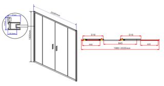 Душевая дверь Vincea Garda VDS-1G2200CH 200 см