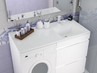 Раковина над стиральной машиной Stella Polar Мадлен SP-00001368 105см R белый