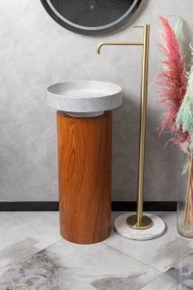 Раковина накладная Armadi Art Sole Corian 801-GR 40 см Amani Grigio