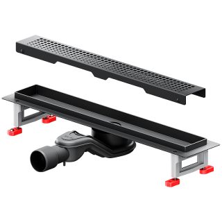 Душевой лоток AM.PM MasterFlow 40 W01SC-P11-040-01SB с решеткой Хром матовый Cut Gradient