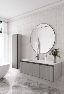 Тумба под раковину Armadi Art Quatro 790-M2-120-L-RIB-A 120 см серый/антрацит