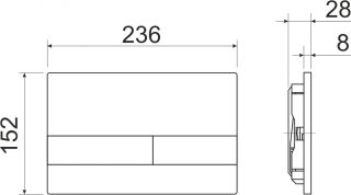 Комплект с инсталляцией Ceramica Nova CN3007_1002M_1000 унитаз Metric CN3007 крышка-сиденье с микролифтом и инсталляция Envision CN1002M с кнопкой смыва хром матовый Flat