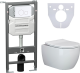 Комплект с инсталляцией Ceramica Nova CN3001_1001W_1000 унитаз Play CN3001 крышка-сиденье с микролифтом и инсталляция Envision CN1001W с белой матовой кнопкой смыва Round