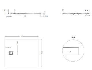 Душевой поддон Salini Oasi S-Stone 120322M 120x90см белый матовый