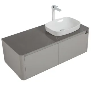 Тумба с раковиной Black&White Universe 9151200R 120 см светло-серый