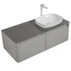 Тумба с раковиной Black&White Universe 9151200R 120 см светло-серый