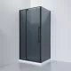 Душевой уголок Black&White Stellar Wind 8181000G 100x80 см профиль чёрный матовый стекло тонированное