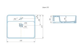 Мебельная раковина Kirovit Олимп 4630055550401 57см белый