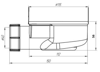Сифон Good Door сЛ00094 для поддонов с керамической заглушкой (Essentia/Flow/Stella белый)