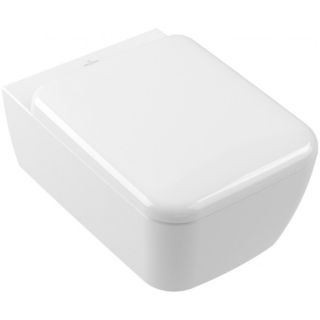 Унитаз подвесной Villeroy Boch  Skyla Комбинированная упаковка со смывом TwistFlush[e³],с сиденьем Альпийский белый