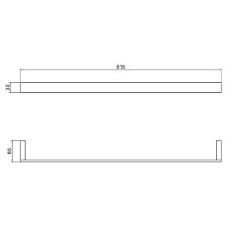 Полотенцедержатель Timo Petruma 15253/18 чёрное золото
