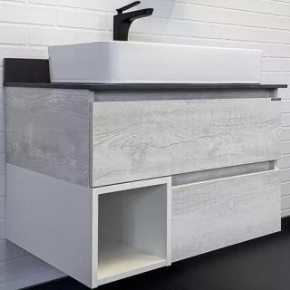 Тумба с раковиной Comforty Прага 00-00014831 75 см Дуб белый