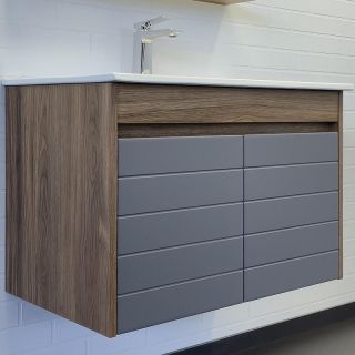 Тумба с раковиной Comforty Кемер 00-00017883 75 см Антрацит