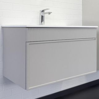 Тумба с раковиной Comforty Мадрид 00-00018685 81 см Серый шелк