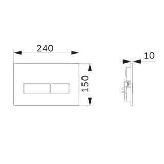 Клавиша смыва Am.Pm ErgoFit М I110351 механическая хром