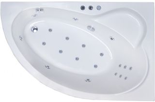 Гидромассажная ванна Royal Bath Alpine De Luxe 160x100см правая белый RB819101DL-R