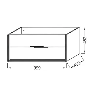 Тумба под раковину Jacob Delafon Vivienne EB1668-J5-J54 100 см белый блестящий/серый матовый