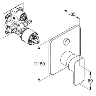 Смеситель для ванны Kludi Renon 427595375 белый матовый