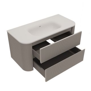 База под раковину Vincea Alto 1000 подвесная, 2 выкатных ящика soft close, светло-серый матовыйсветло-серый