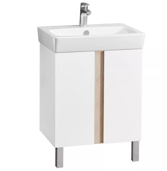Тумба под раковину Акватон Кантри 60см белый/дуб Верона 1A257401AHB20