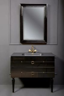 Тумба под раковину Armadi Art Vallessi Avangarde Piazza 80см чёрный/хром 841-080-BCR