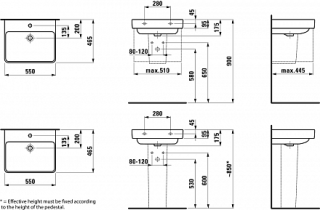 Раковина Laufen PRO 8.1096.2.000.104.1 55х46,5