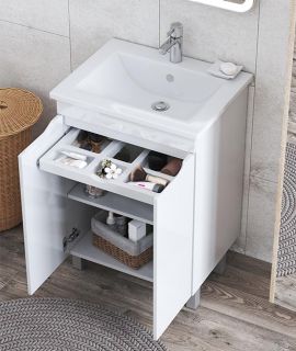 Тумба под раковину напольная Vigo Grani tn.GRI.OSK.75.2D 75 см белый