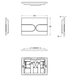 Кнопка смыва для инсталляции механическая Wonzon & Woghand WW-IB233-MW белый матовый