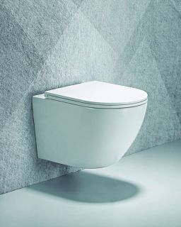 Унитаз подвесной Agger AT03100 безободковый, сиденье с микролифтом