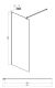 Душевая перегородка Ambassador Walk-in 15034130 70см хром/прозрачное с матовой полосой