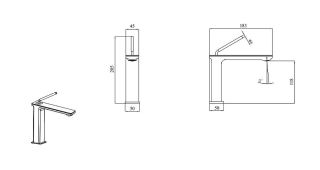 Смеситель для раковины Black&White Gravity 7105C хром