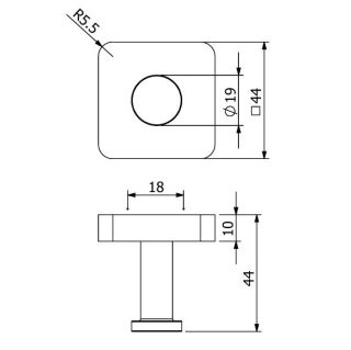 Крючок Kludi Vela S 25984N1 брашированная бронза
