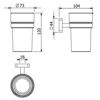 Стакан Kludi Vela S 2597505 хром