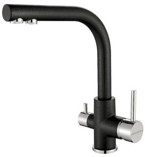 Смеситель для кухни Paulmark Essen Es213011-418 чёрный металлик