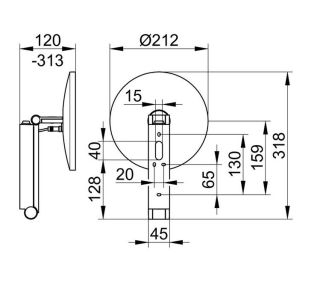 Зеркало косметическое Keuco iLook move 17612079004 хром