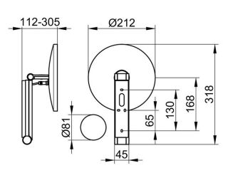 Косметическое зеркало Keuco iLook_move 17612179002 алюминий