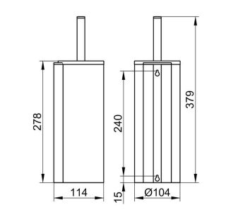 Ёршик для унитаза Keuco Plan 14964010100 хром