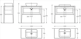 Тумба под раковину Kerama Marazzi Plaza Classic Neo PL.CN.100.1\NUT.M 100 см орех матовый