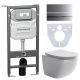 Комплект с инсталляцией Ceramica Nova CN3009_1002M_1000 унитаз Forma CN3009 крышка-сиденье с микролифтом и инсталляция Envision CN1002M с кнопкой смыва хром матовый Flat