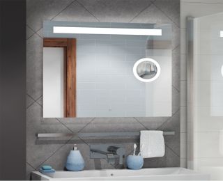 Зеркало с подсветкой Continent Eldorado ЗЛП937 с увеличительной линзой 120см