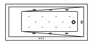 Гидромассажная ванна Whitecross Wave Slim 0111.150070.100.RELAX.GL 150x70см Relax золото