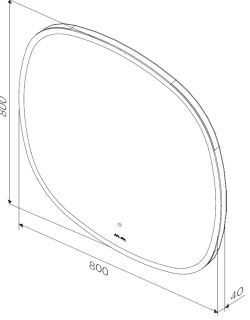 Зеркало Am.Pm Func с контурной LED-подсветкой и ИК-сенсором 80см M8FMOX0801WGS