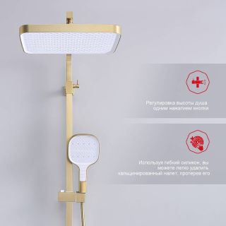 Душевая стойка Raglo R51.24.03 золотой сатин