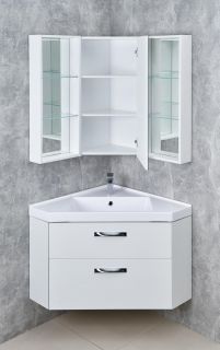 Боковой модуль зеркального шкафа Акватон Кантара дуб полярный 1A205802ANW70