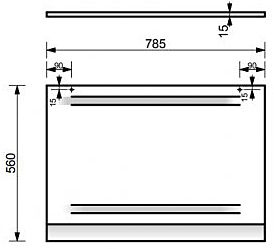 Экран боковой для ванны Эстет Астра ФР-00000895 80см белый