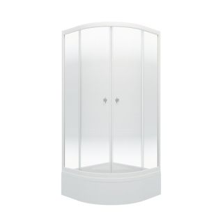 Душевой уголок Triton Лайт Щ0000061789 100x100 см профиль белый стекло с узором