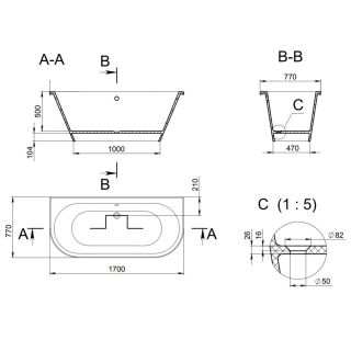 Ванна Holbi Galatea 170x77см цветной матовый 1.01.003.11.3