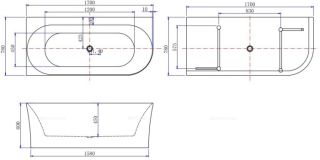 Акриловая ванна Allen Brau Priority 2.31004.20A/AM 170x78 см